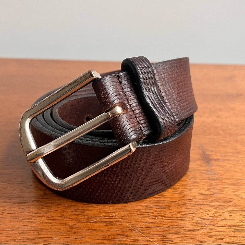 Fabio Conti Men's Brown Leather Belt